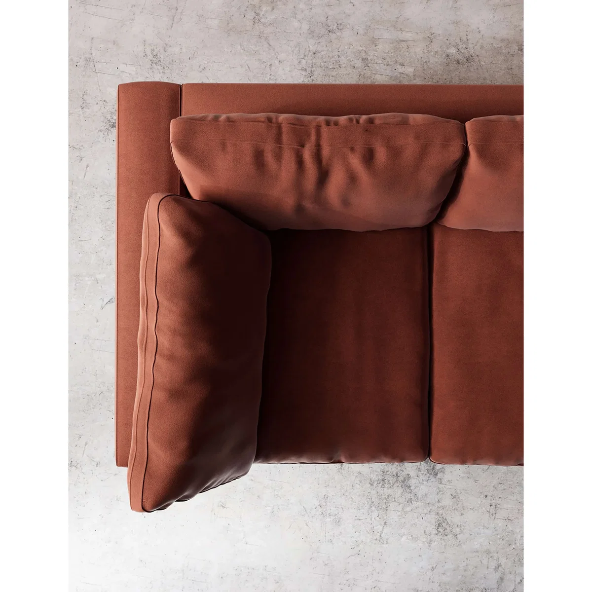 Swoon Velvet 2 Seater Sofa Brown – image 3