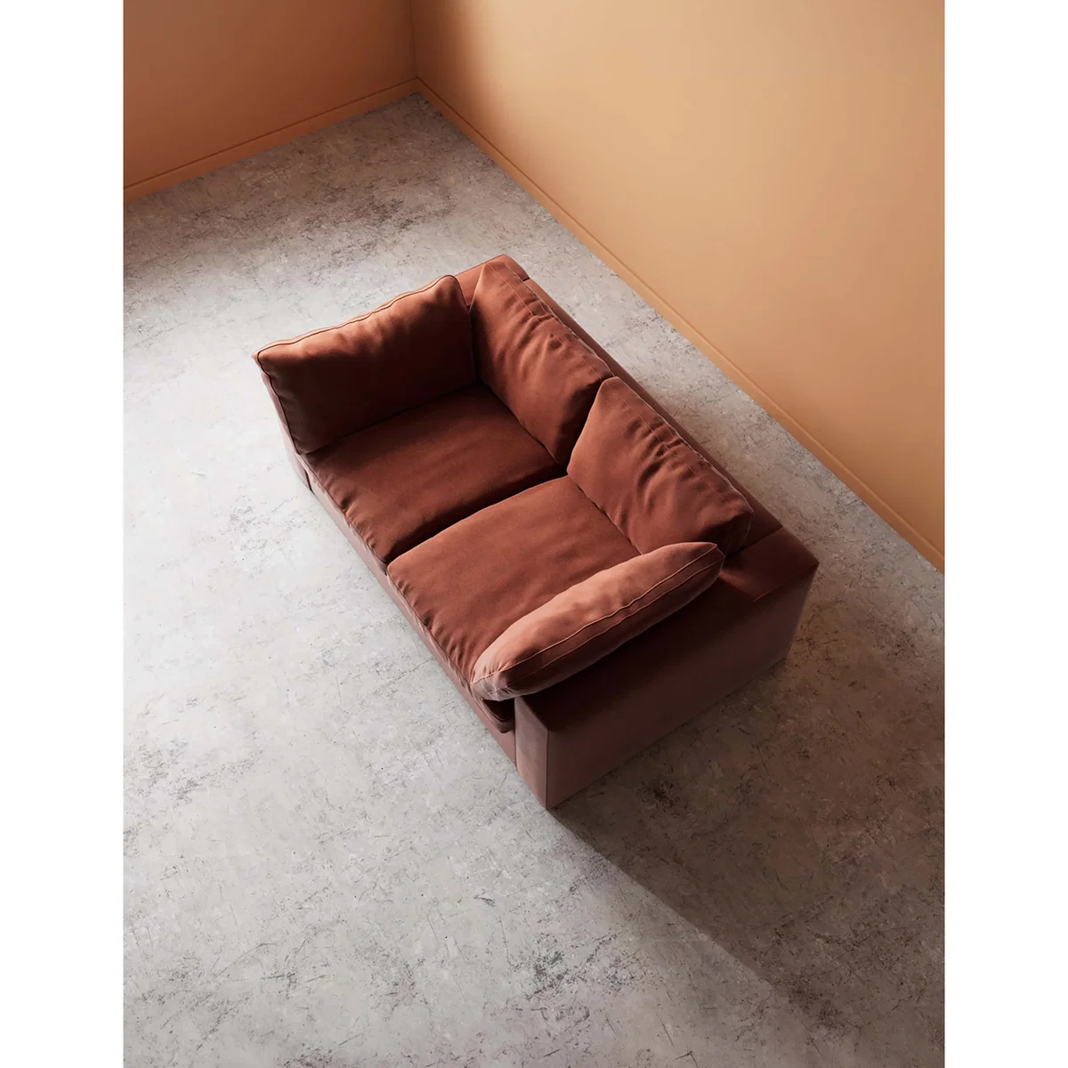 Swoon Velvet 2 Seater Sofa Brown – image 4