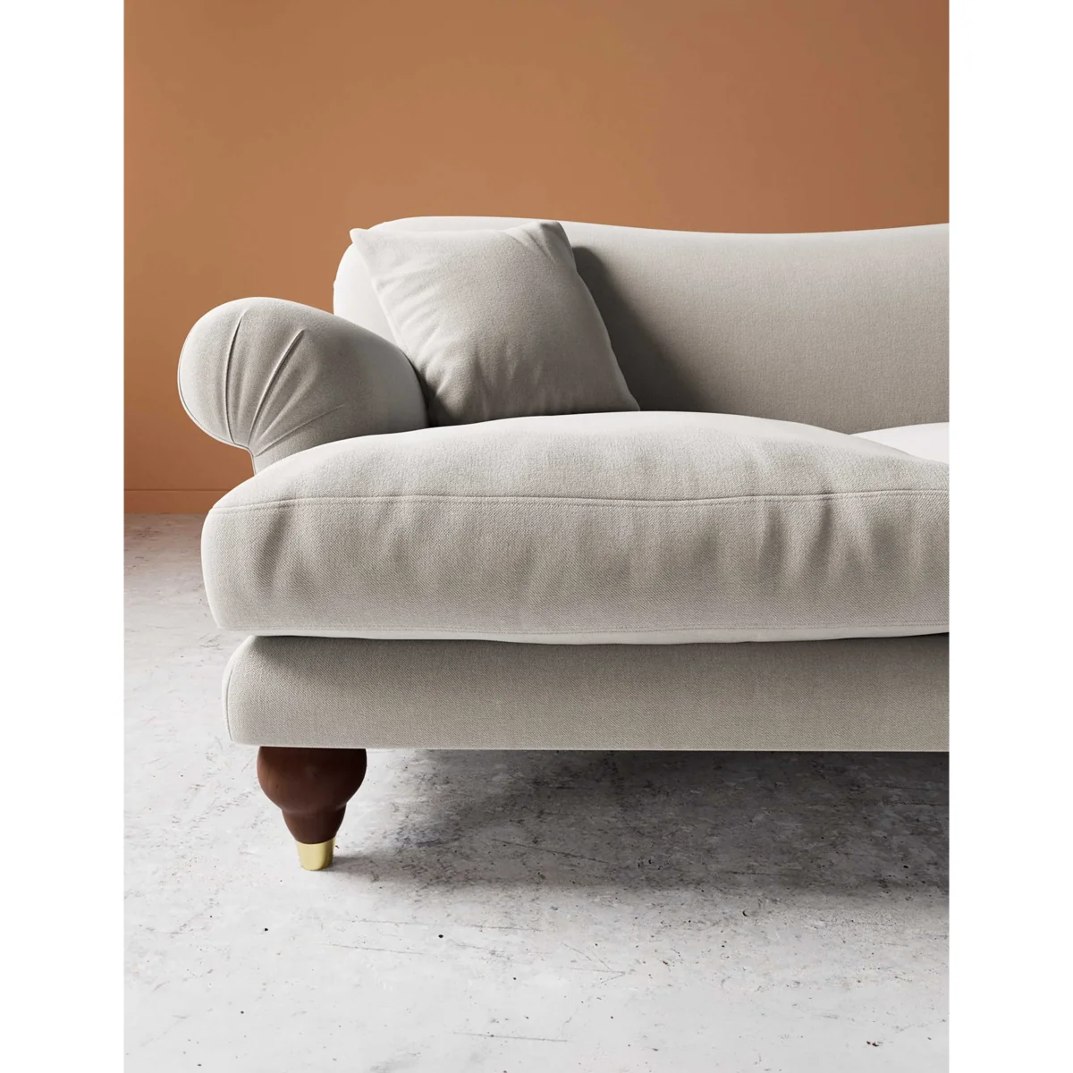 Swoon Willows Crushed Velvet 2 Seater Sofa Dark Orange – image 3