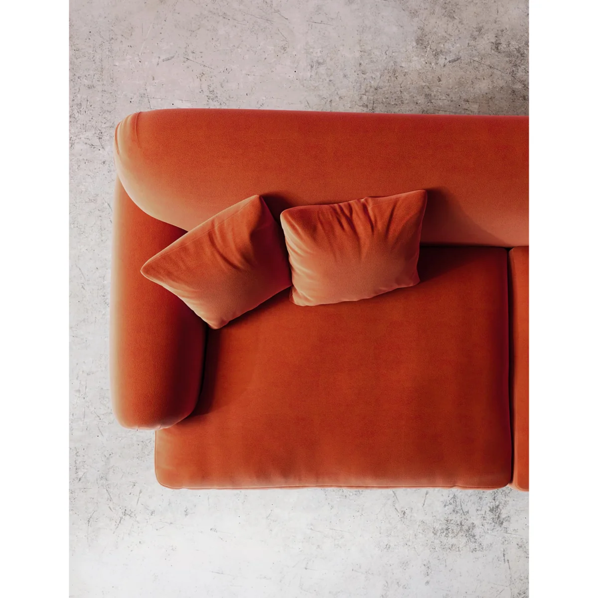 Swoon Willows Easy Velvet 3 Seater Sofa Orange – image 3