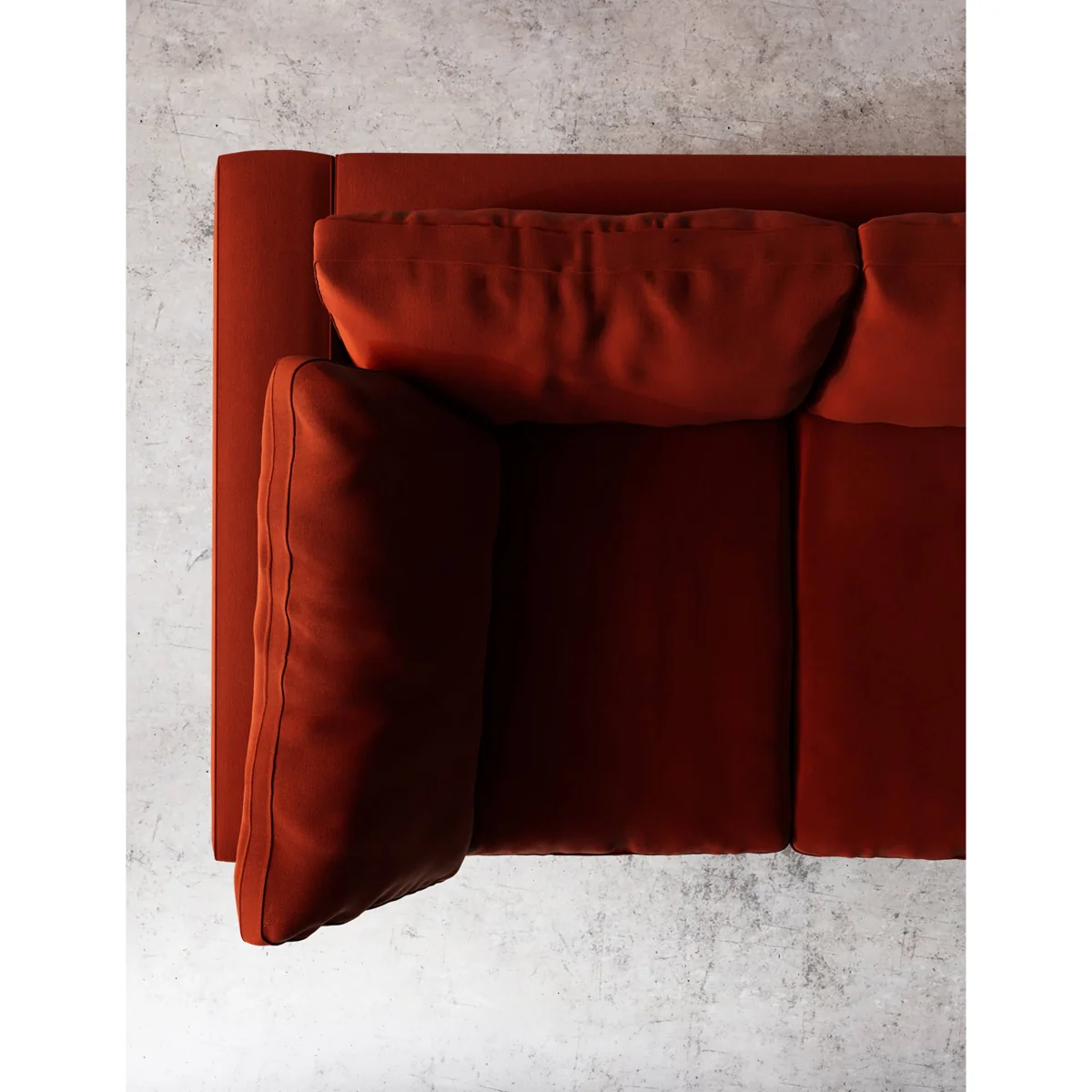 Swoon Crushed Velvet 2 Seater Sofa Red – image 3