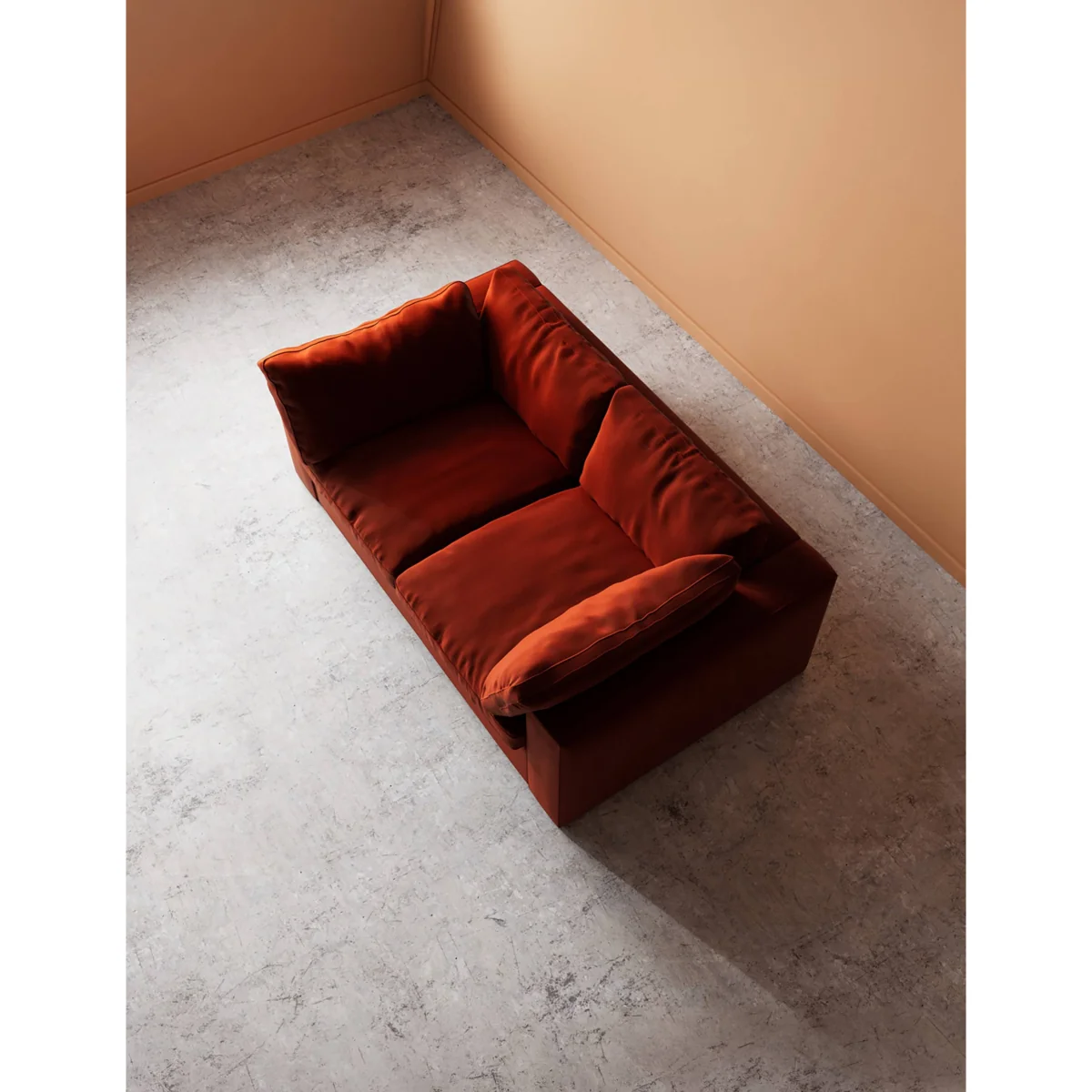 Swoon Crushed Velvet 2 Seater Sofa Red – image 4