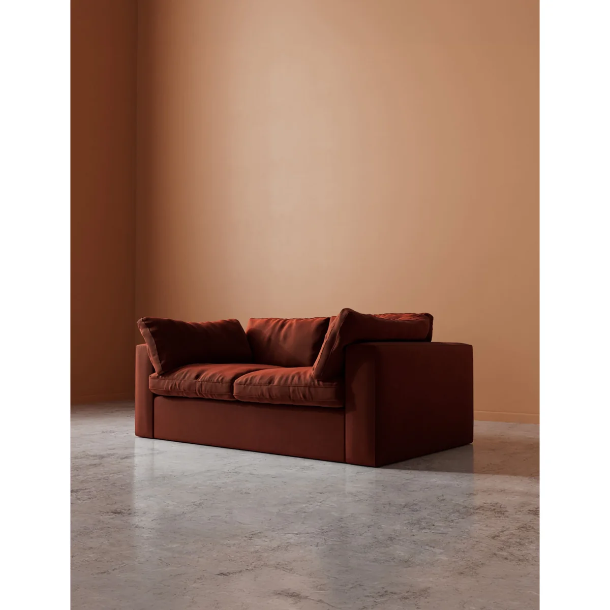 Swoon Crushed Velvet 2 Seater Sofa Red – image 5