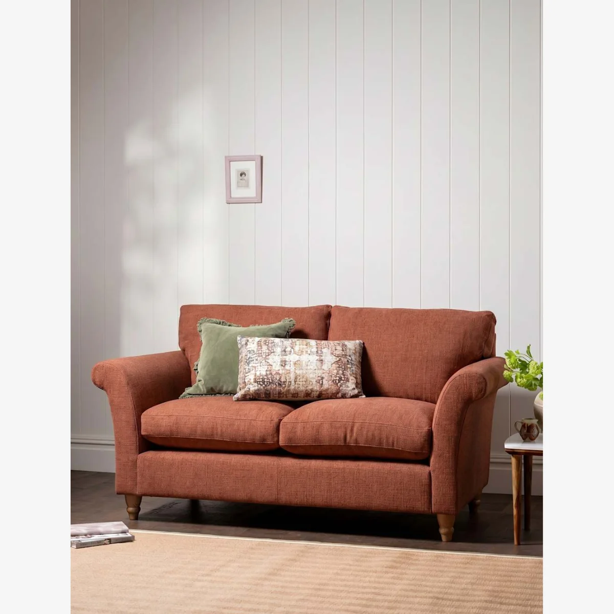 BARKER AND STONEHOUSE Amelie Fabric Medium 2 Seater Sofa Dark Red – image 1