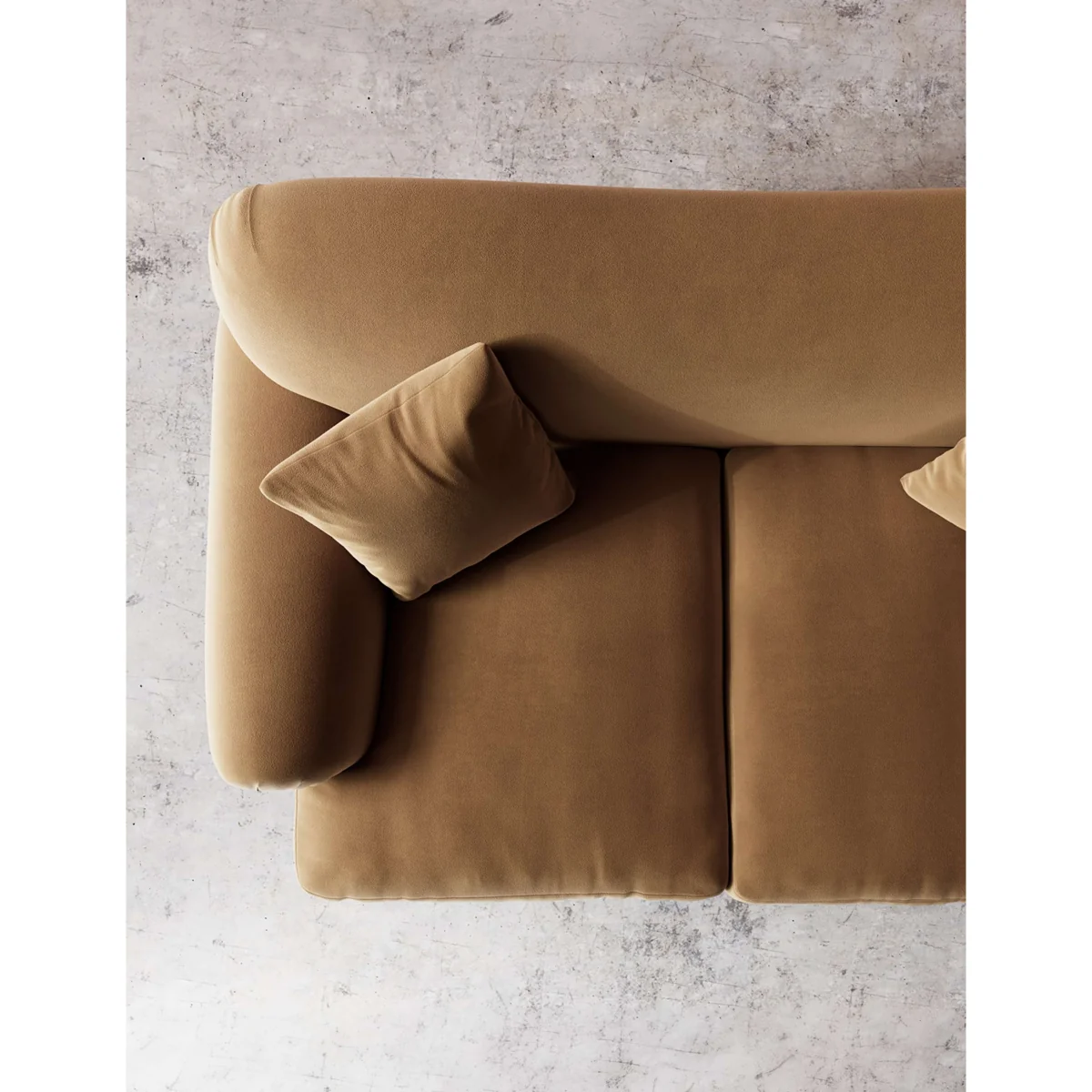 Swoon Willows Easy Velvet 2 Seater Sofa Tan – image 3