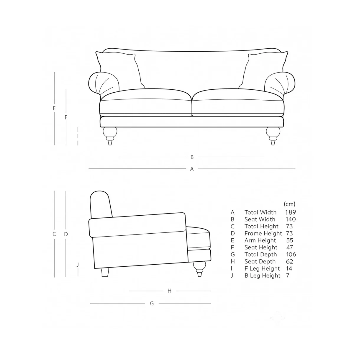 Swoon Willows Easy Velvet 2 Seater Sofa Tan – image 6