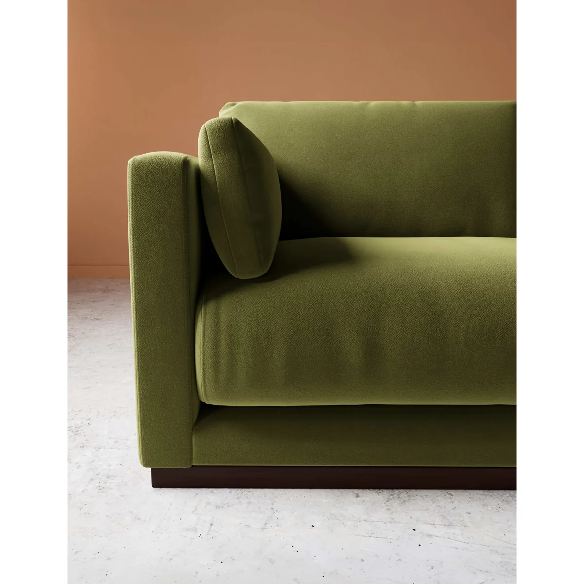 Swoon Easy Velvet 2 Seater Sofa Green – image 3