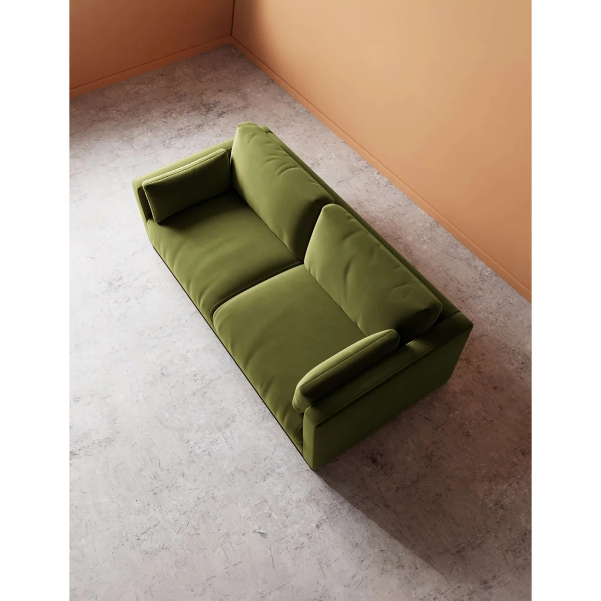 Swoon Easy Velvet 2 Seater Sofa Green – image 4