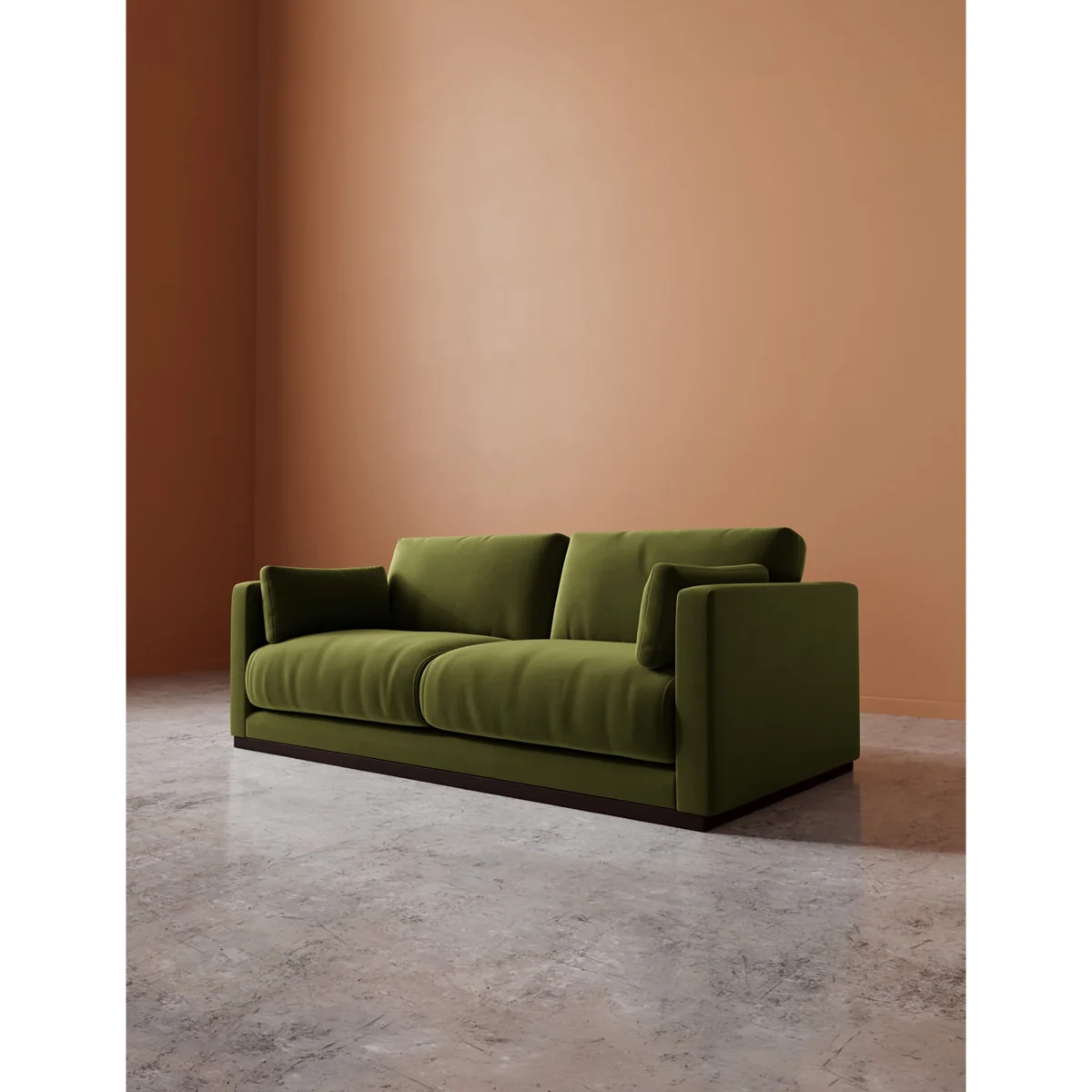 Swoon Easy Velvet 2 Seater Sofa Green – image 5