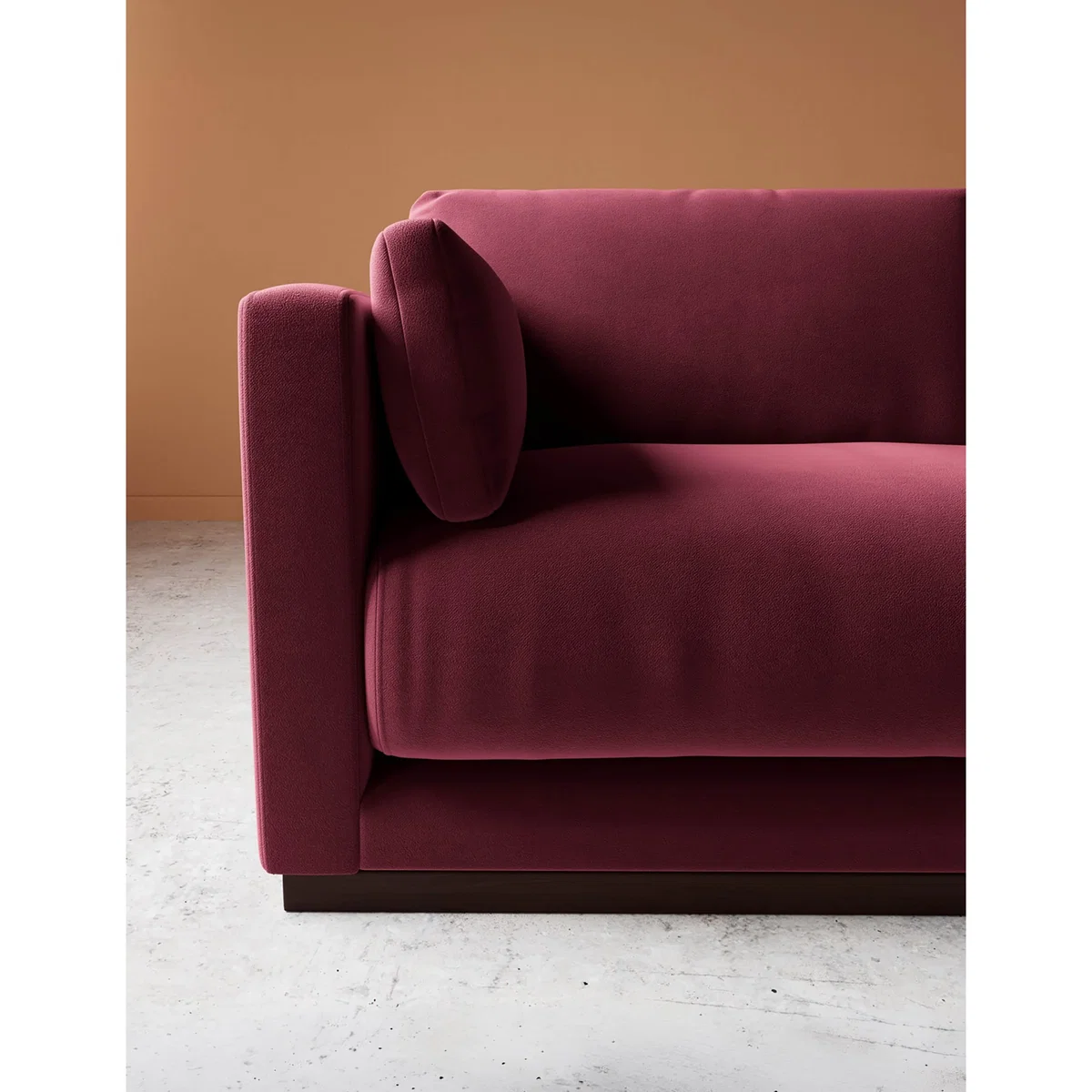 Swoon Easy Velvet 2 Seater Sofa Burgundy – image 2