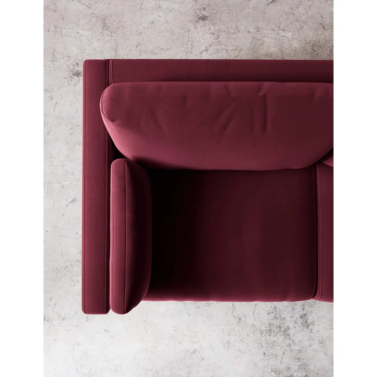 Swoon Easy Velvet 2 Seater Sofa Burgundy – image 3
