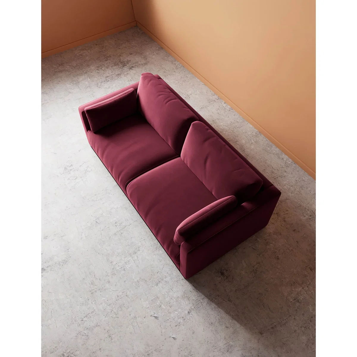 Swoon Easy Velvet 2 Seater Sofa Burgundy – image 4