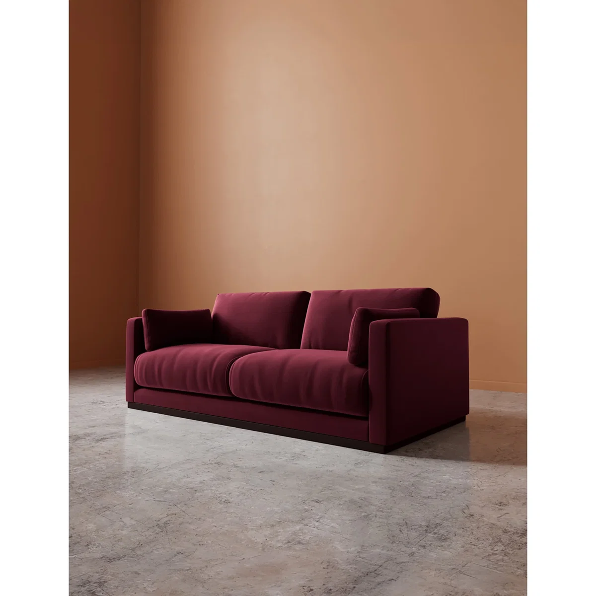Swoon Easy Velvet 2 Seater Sofa Burgundy – image 5