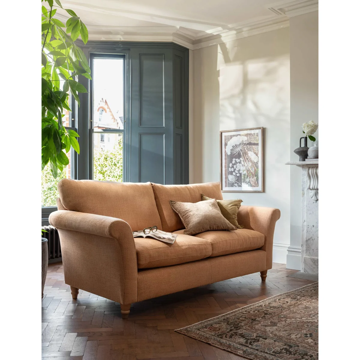 BARKER AND STONEHOUSE Amelie Fabric Large 3 Seater Sofa Oatmeal – image 2