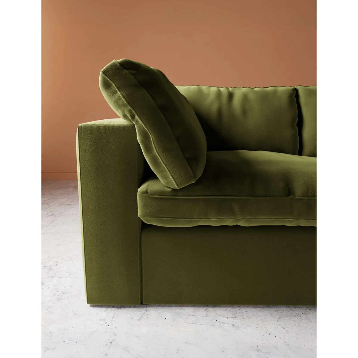 Swoon Velvet 2 Seater Sofa Green – image 2