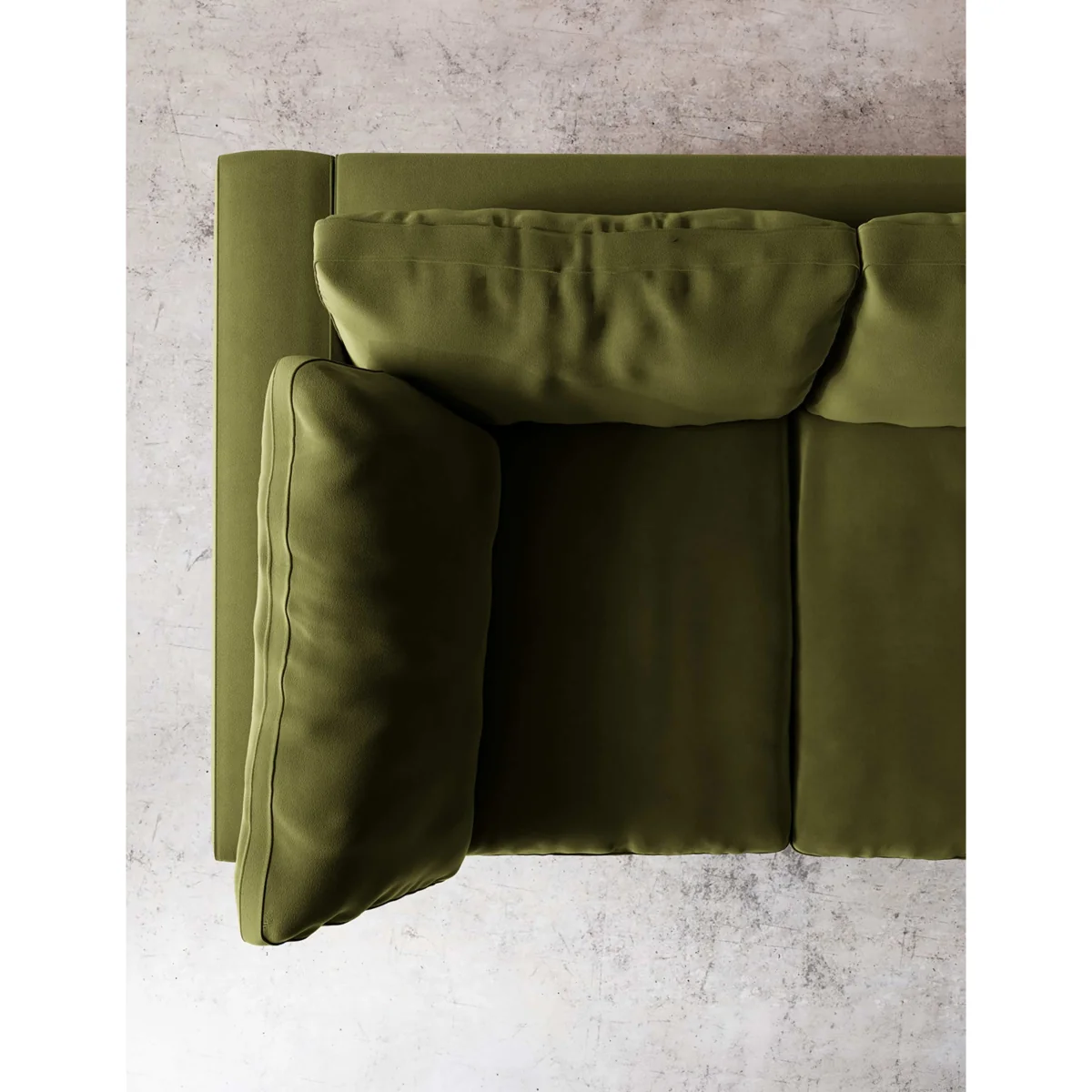 Swoon Velvet 2 Seater Sofa Green – image 3