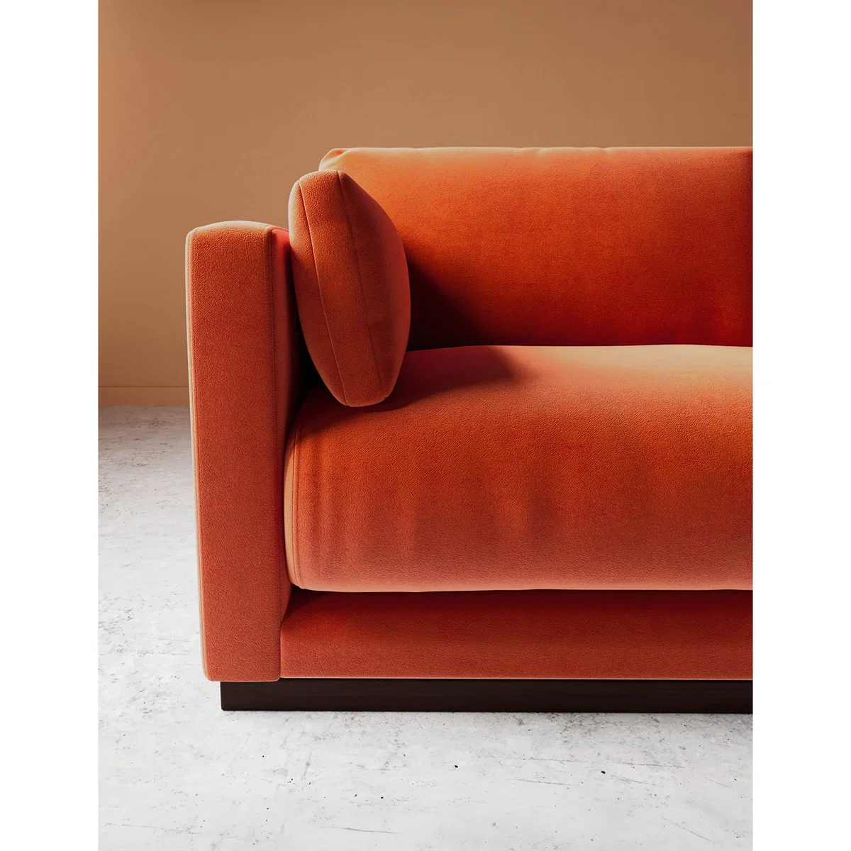 Swoon Easy Velvet 2 Seater Sofa Orange – image 2