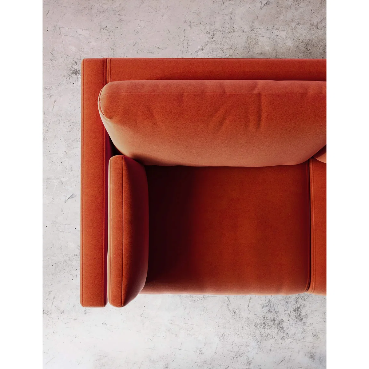 Swoon Easy Velvet 2 Seater Sofa Orange – image 3