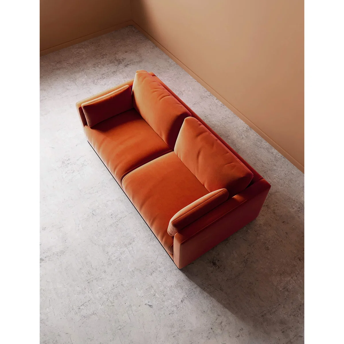 Swoon Easy Velvet 2 Seater Sofa Orange – image 4