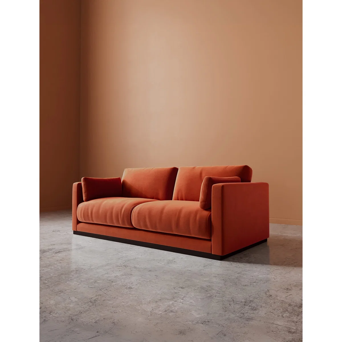 Swoon Easy Velvet 2 Seater Sofa Orange – image 5