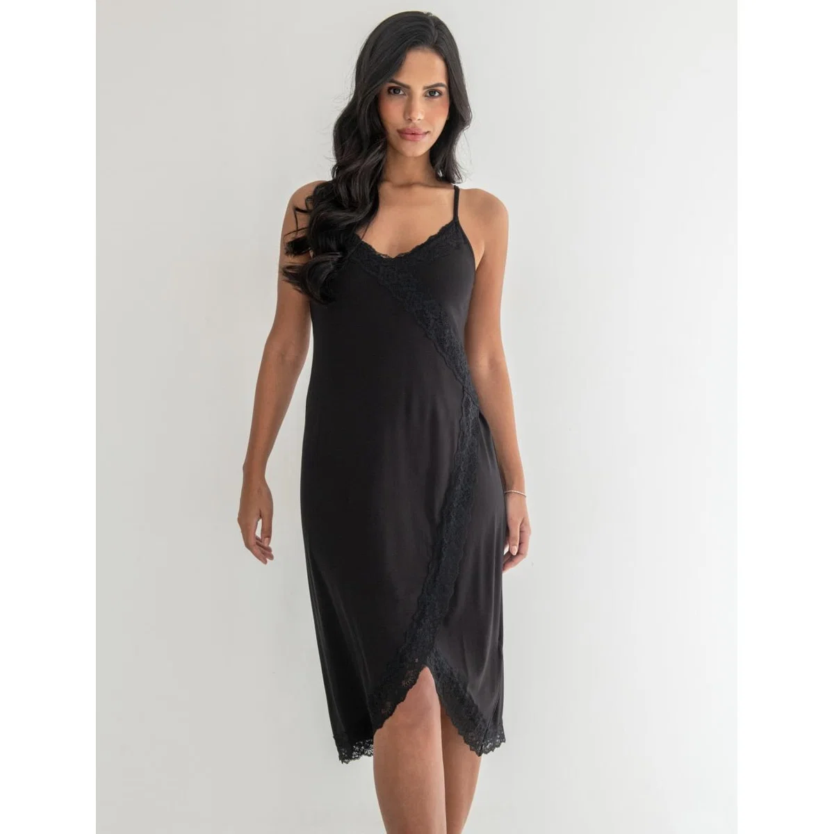 Pour Moi Women's Sofa Loves Lace Hidden Support Chemise - 12 - Black, Black – image 3