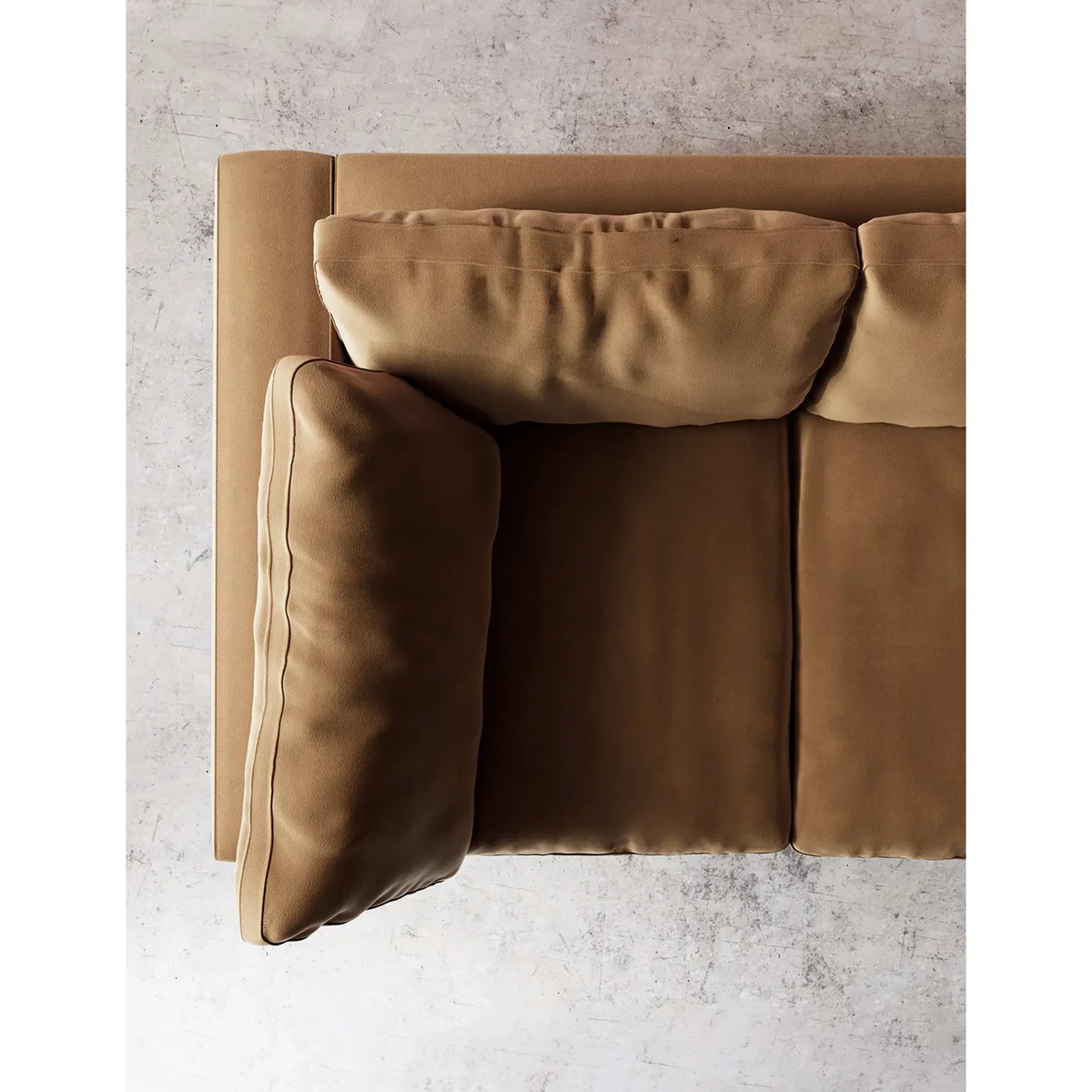 Swoon Velvet 2 Seater Sofa Tan – image 3