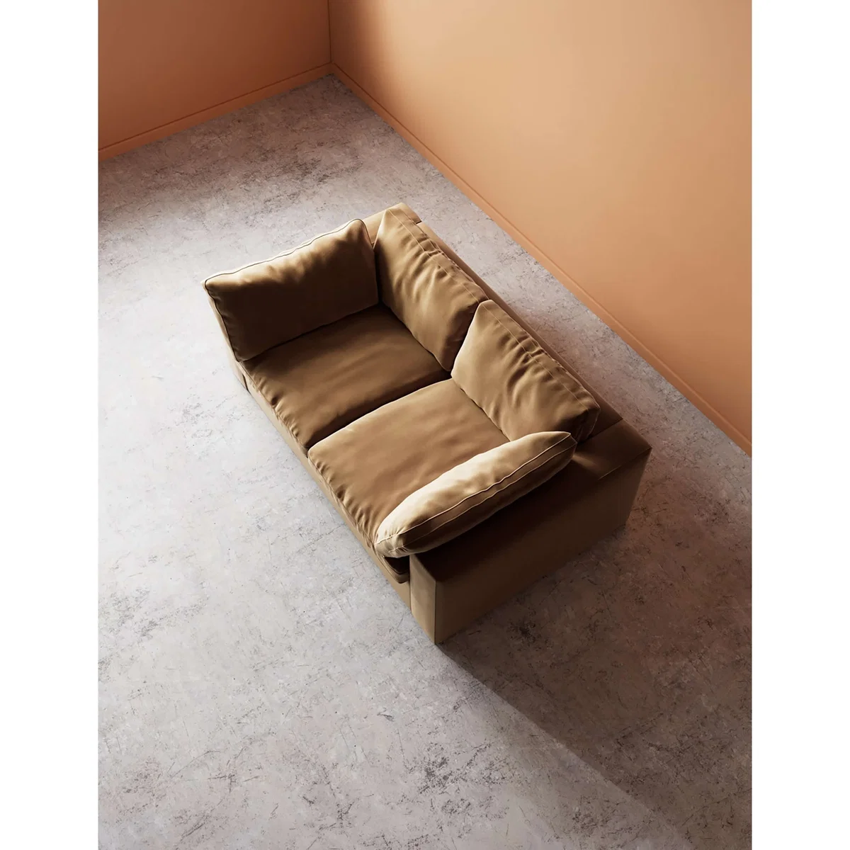Swoon Velvet 2 Seater Sofa Tan – image 4