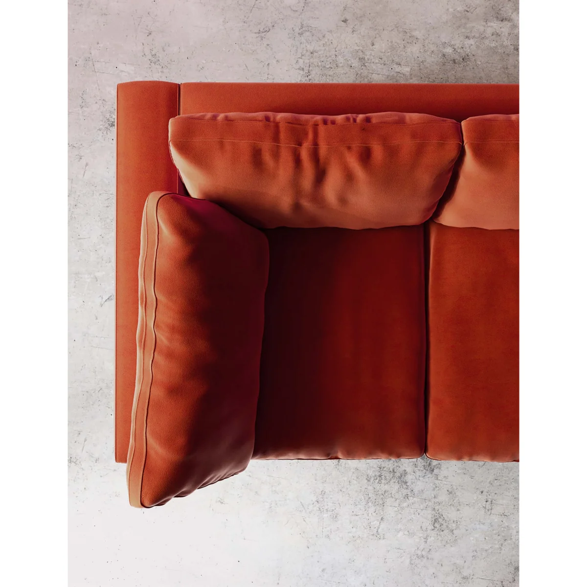 Swoon Velvet 2 Seater Sofa Orange – image 3
