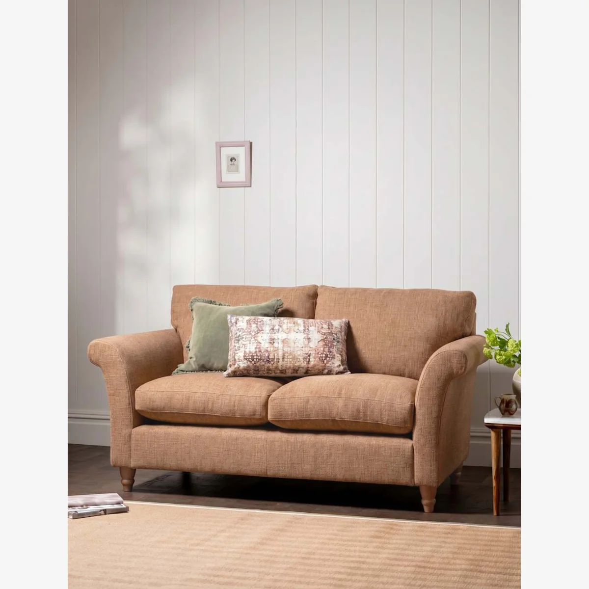 BARKER AND STONEHOUSE Amelie Fabric Medium 2 Seater Sofa Camel – image 1