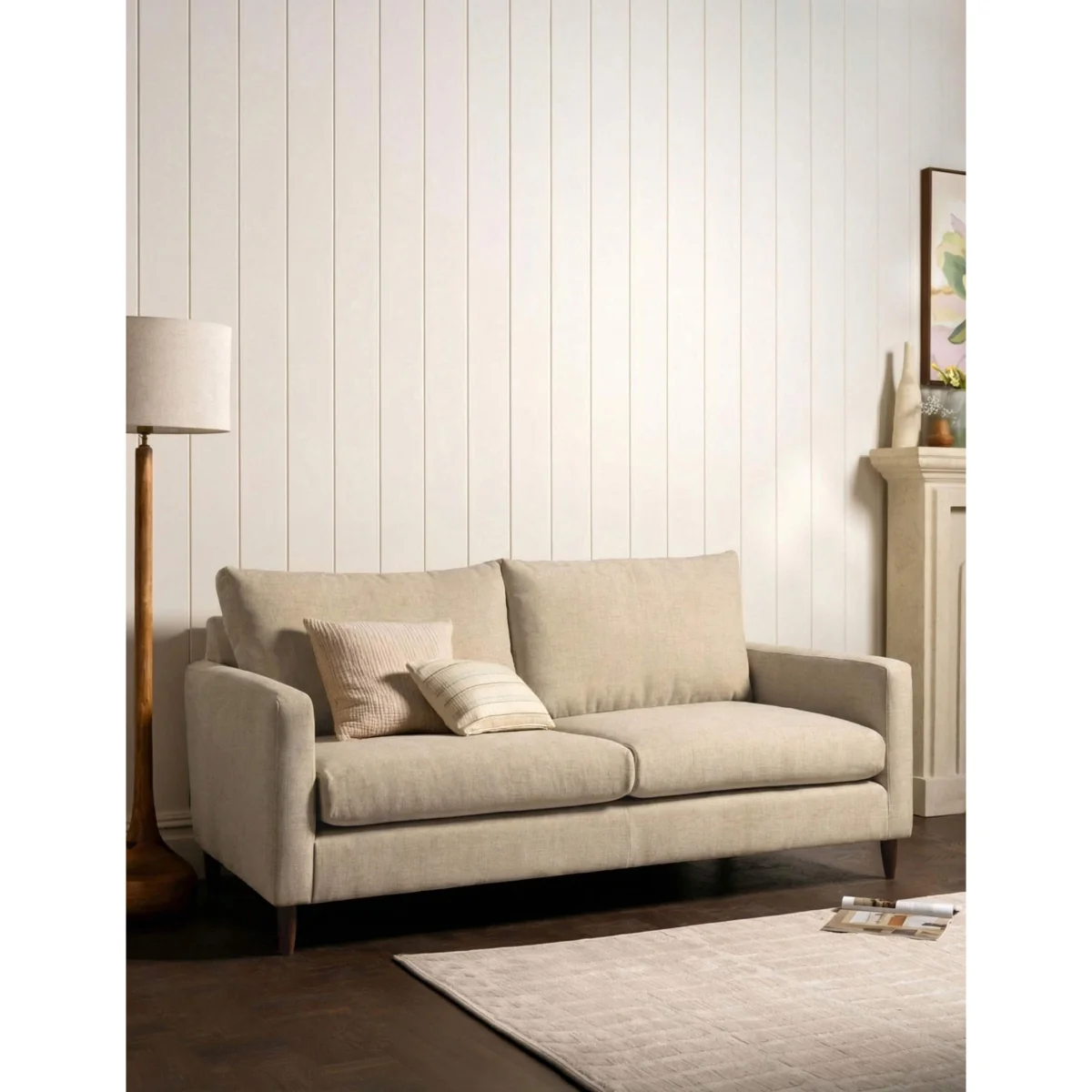BARKER AND STONEHOUSE Todd Chenille 2 Seater Sofa Yellow – image 2