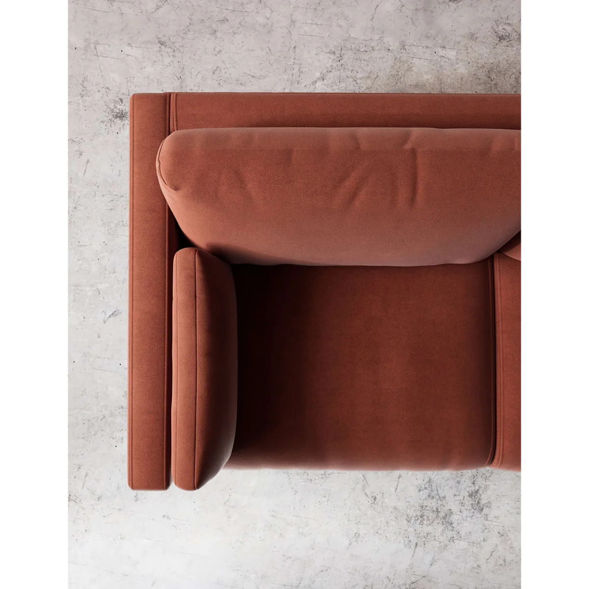 Swoon Easy Velvet 2 Seater Sofa Brown – image 2