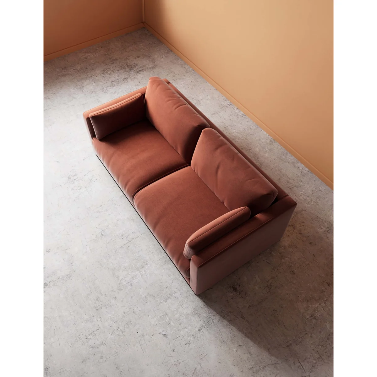 Swoon Easy Velvet 2 Seater Sofa Brown – image 4