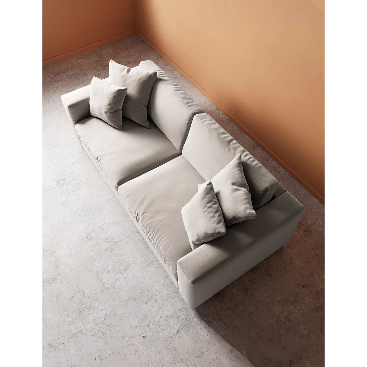Swoon Crushed Velvet 3 Seater Sofa Dark Orange – image 5