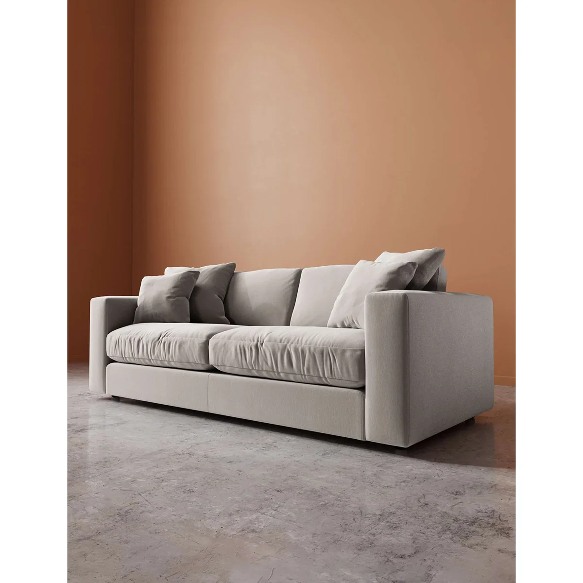 Swoon Crushed Velvet 3 Seater Sofa Dark Orange – image 6