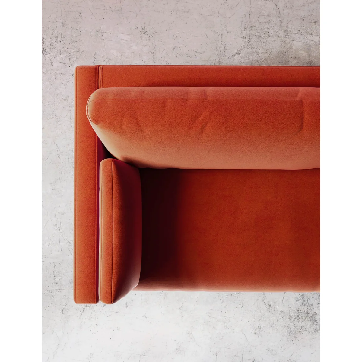 Swoon Easy Velvet 3 Seater Sofa Orange – image 2