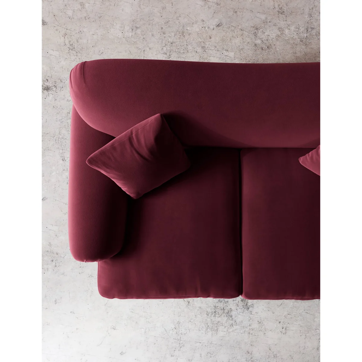Swoon Willows Easy Velvet 2 Seater Sofa Burgundy – image 2