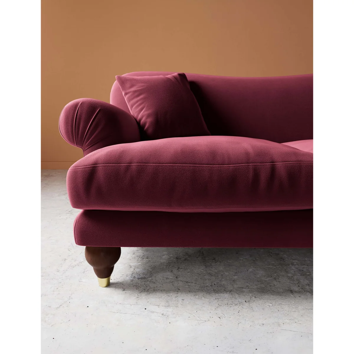 Swoon Willows Easy Velvet 2 Seater Sofa Burgundy – image 3