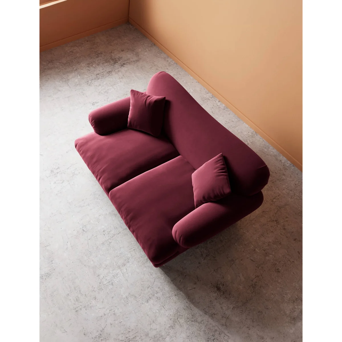 Swoon Willows Easy Velvet 2 Seater Sofa Burgundy – image 4