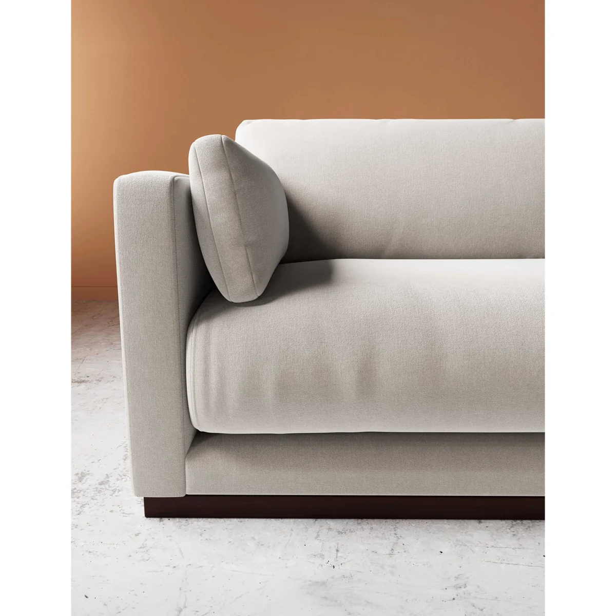 Swoon Crushed Velvet 3 Seater Sofa Cream – image 3