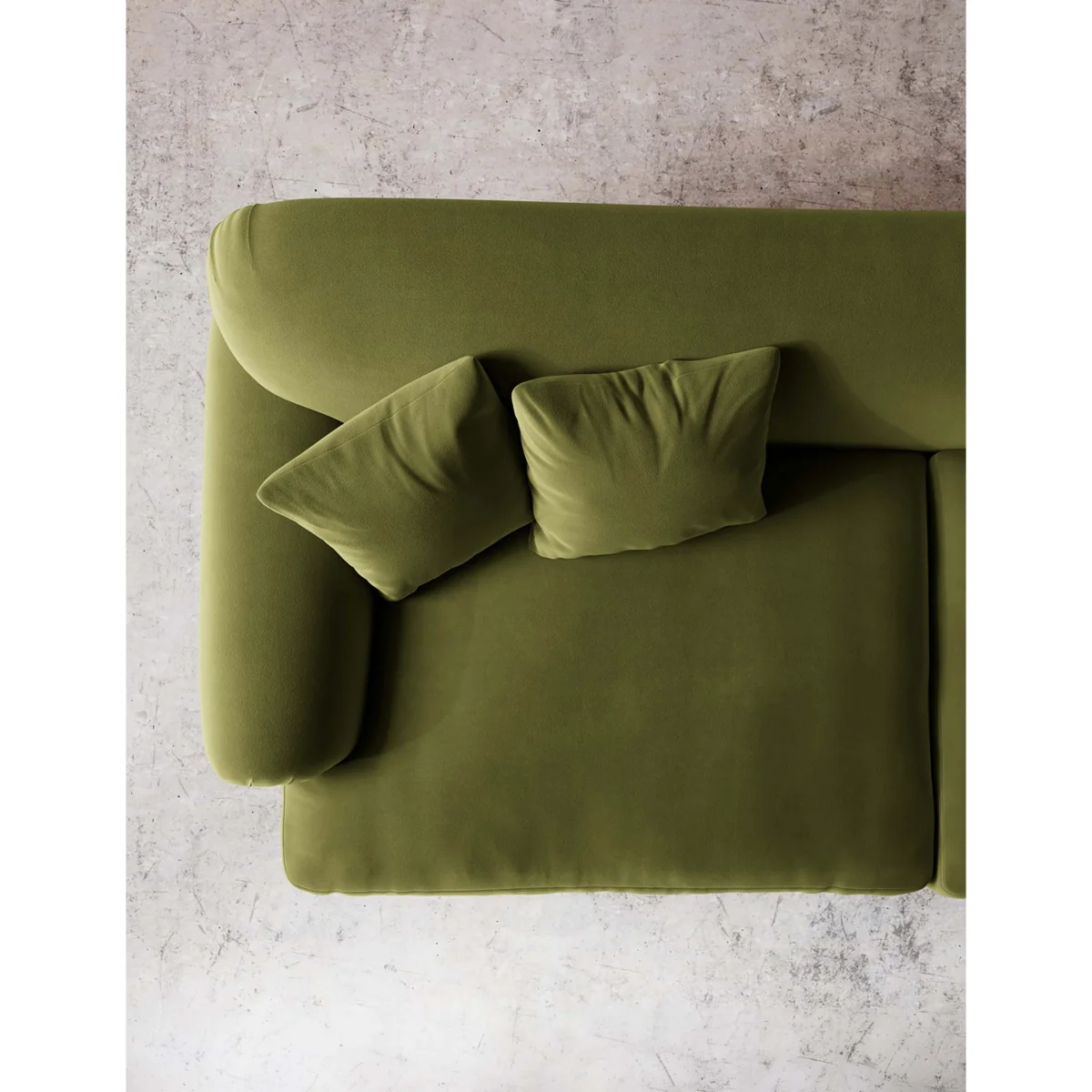 Swoon Willows Easy Velvet 3 Seater Sofa Green – image 3