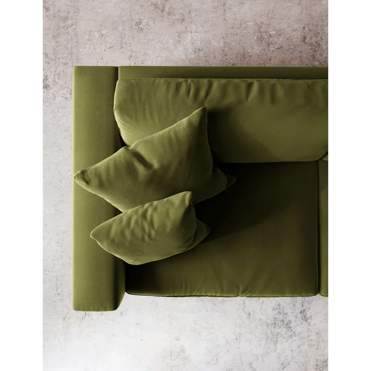 Swoon Easy Velvet 3 Seater Sofa Green – image 3