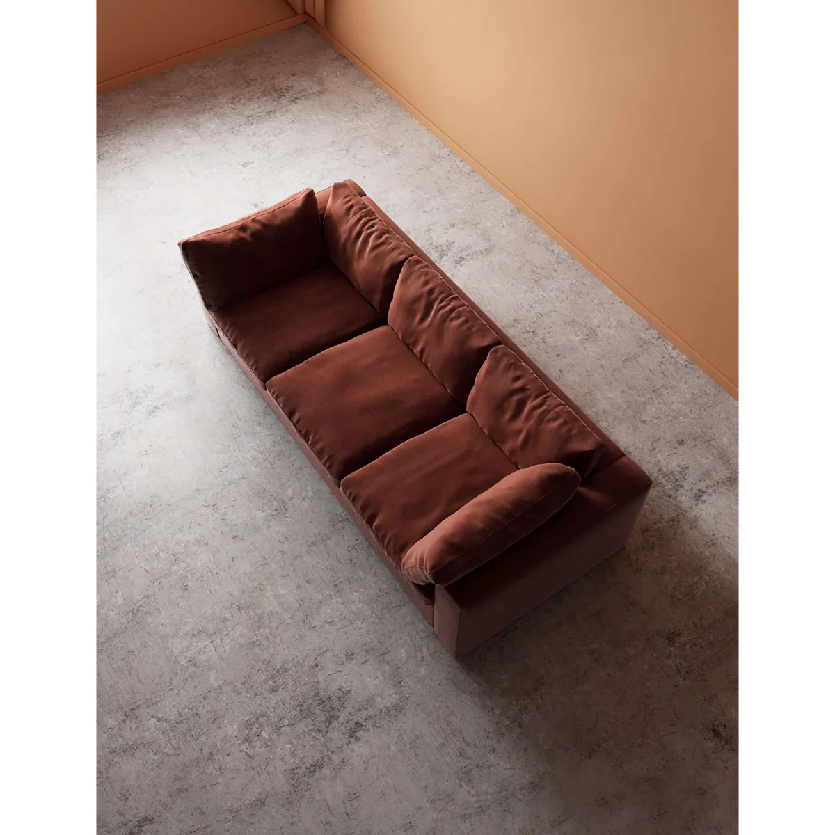 Swoon Easy Velvet 3 Seater Sofa Brown – image 4