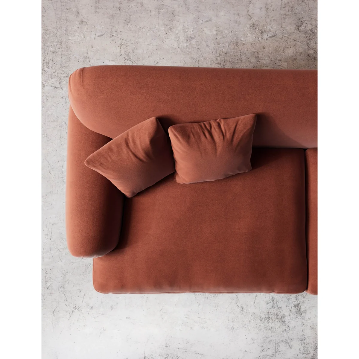 Swoon Willows Easy Velvet 3 Seater Sofa Brown – image 3