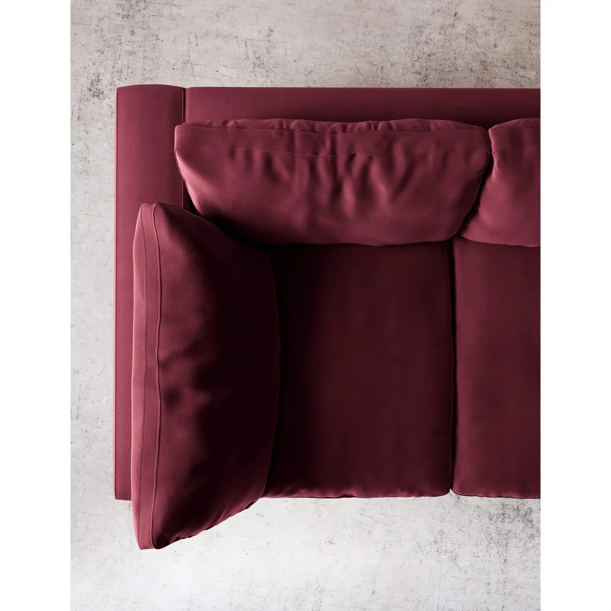 Swoon Easy Velvet 3 Seater Sofa Red – image 3