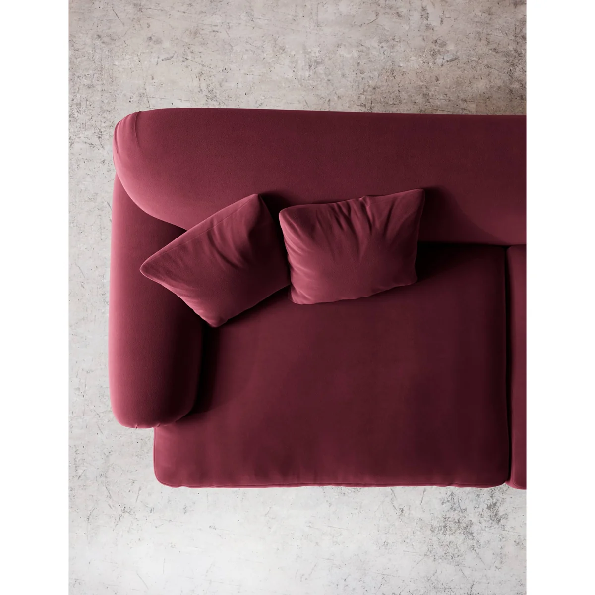 Swoon Willows Easy Velvet 3 Seater Sofa Burgundy – image 3