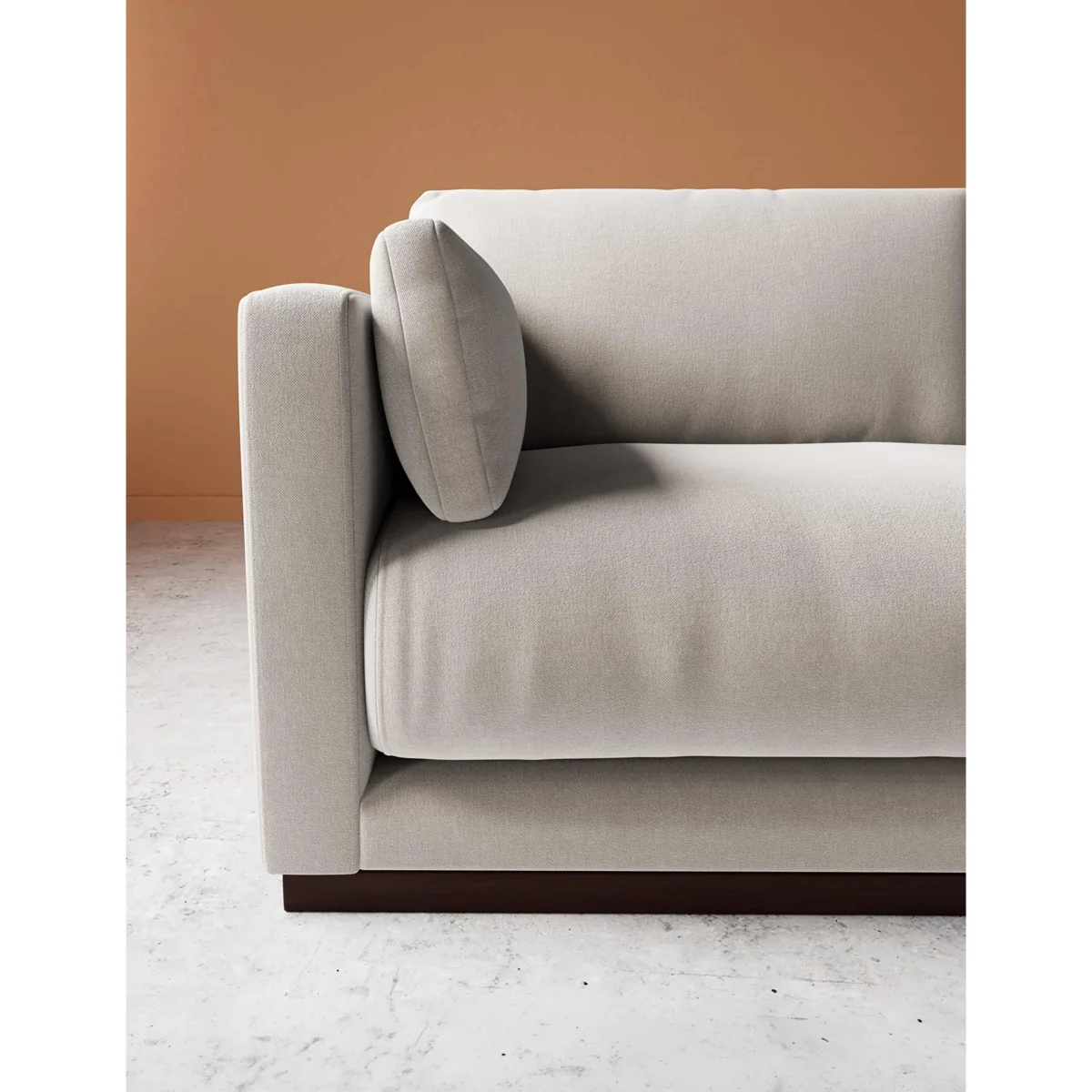 Swoon Crushed Velvet 2 Seater Sofa Cream – image 3