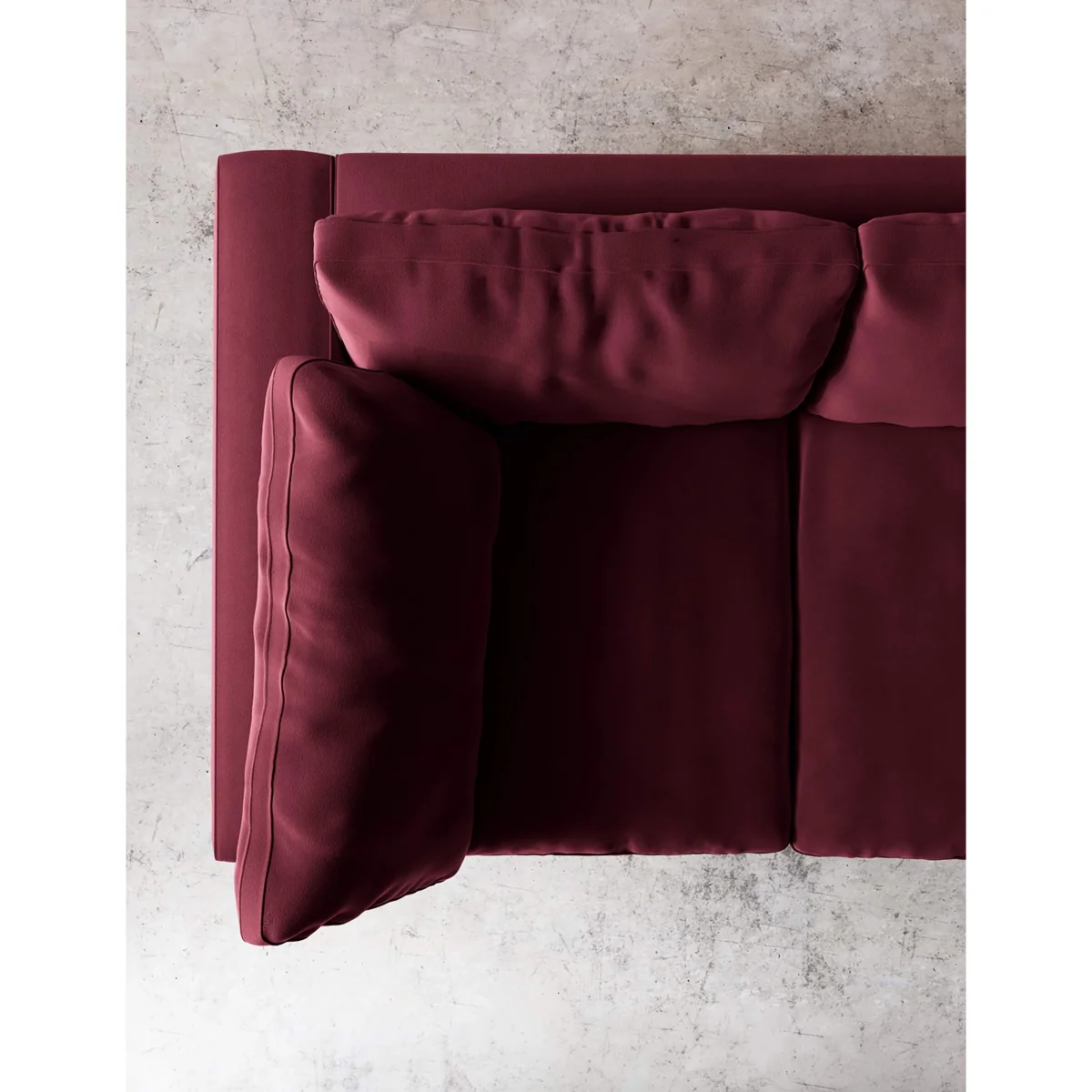 Swoon Velvet 2 Seater Sofa Burgundy – image 3