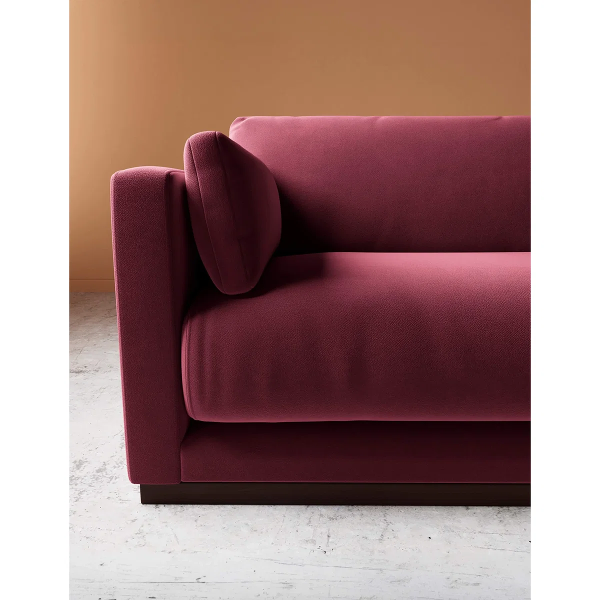 Swoon Easy Velvet 3 Seater Sofa Burgundy – image 2
