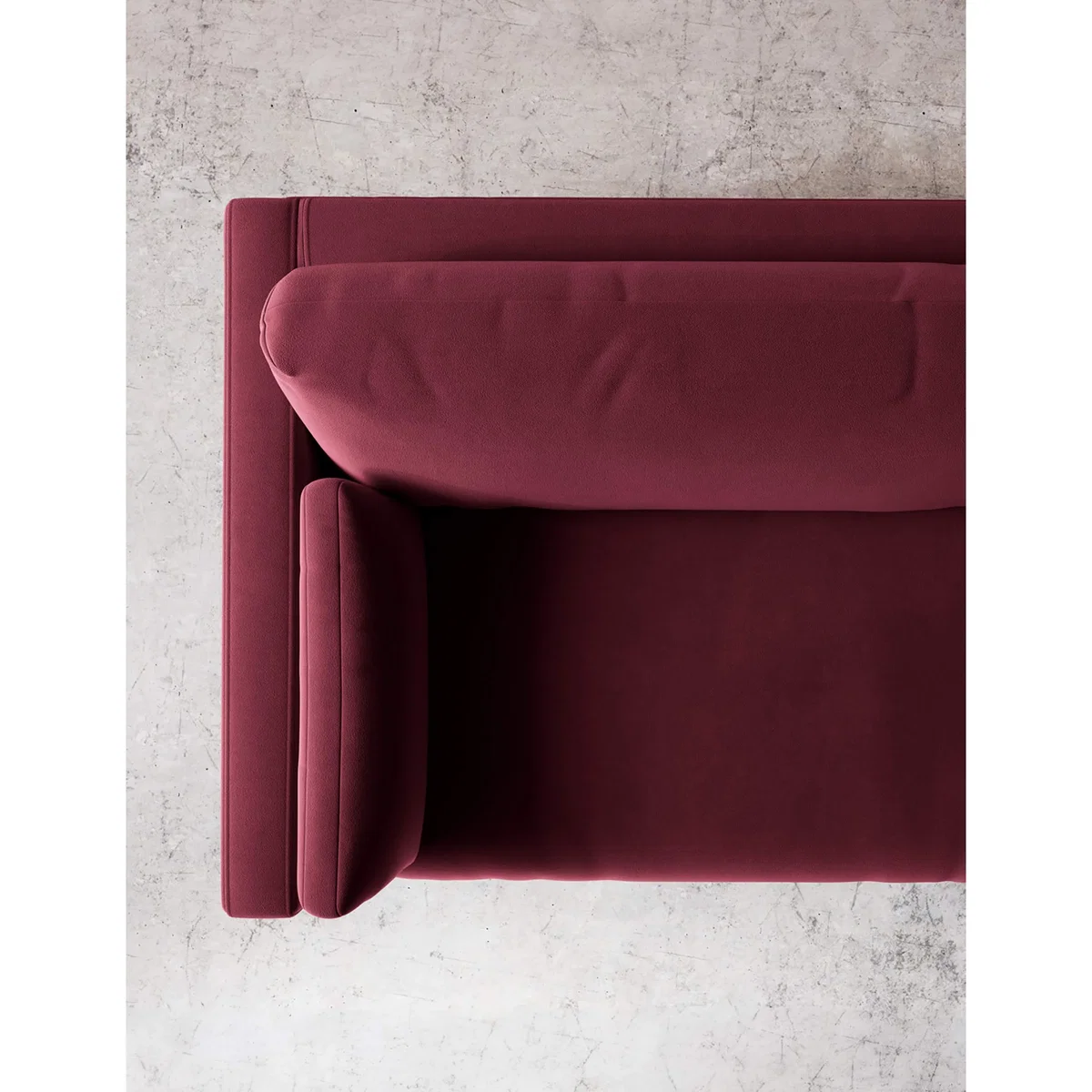 Swoon Easy Velvet 3 Seater Sofa Burgundy – image 3