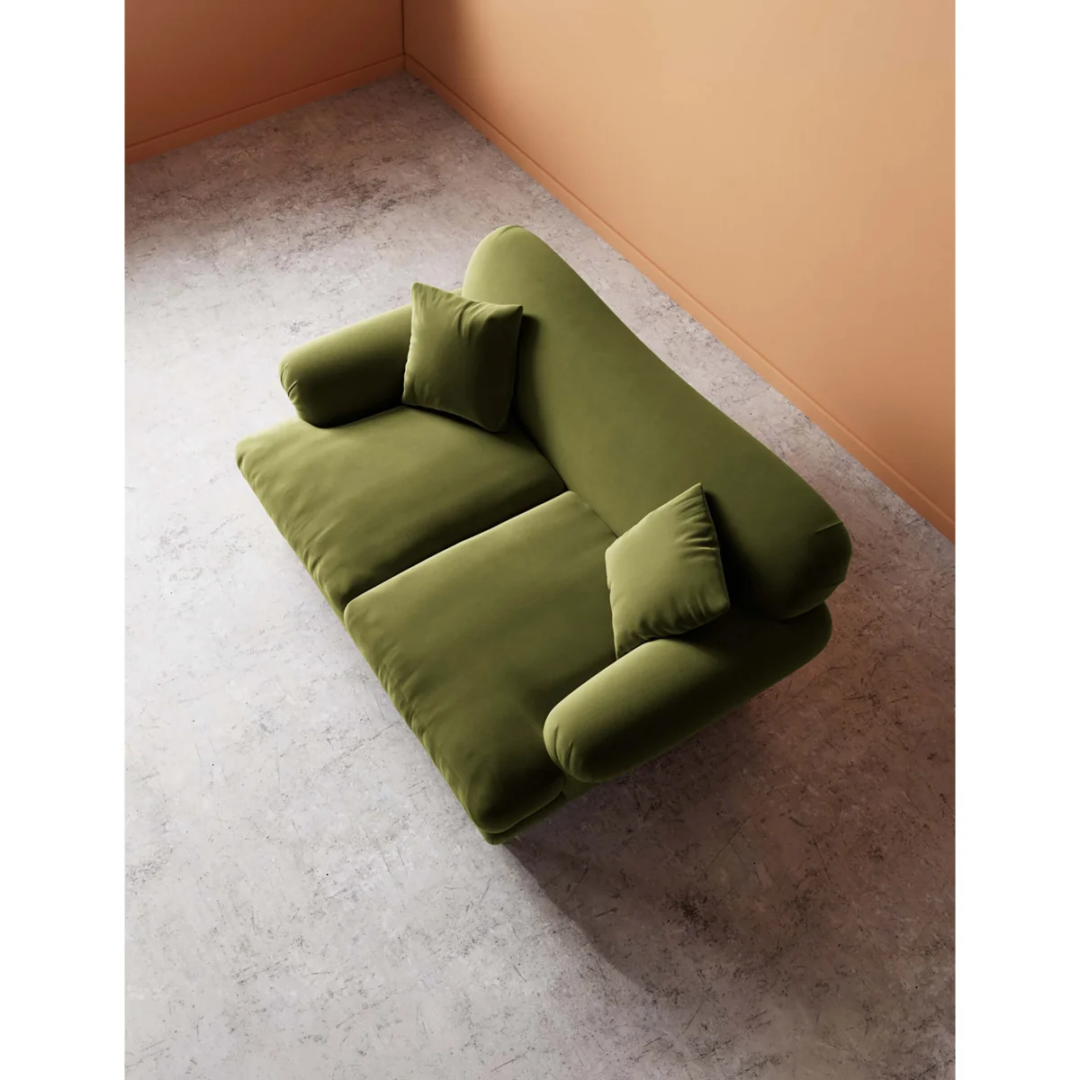 Swoon Willows Easy Velvet 2 Seater Sofa Green – image 4